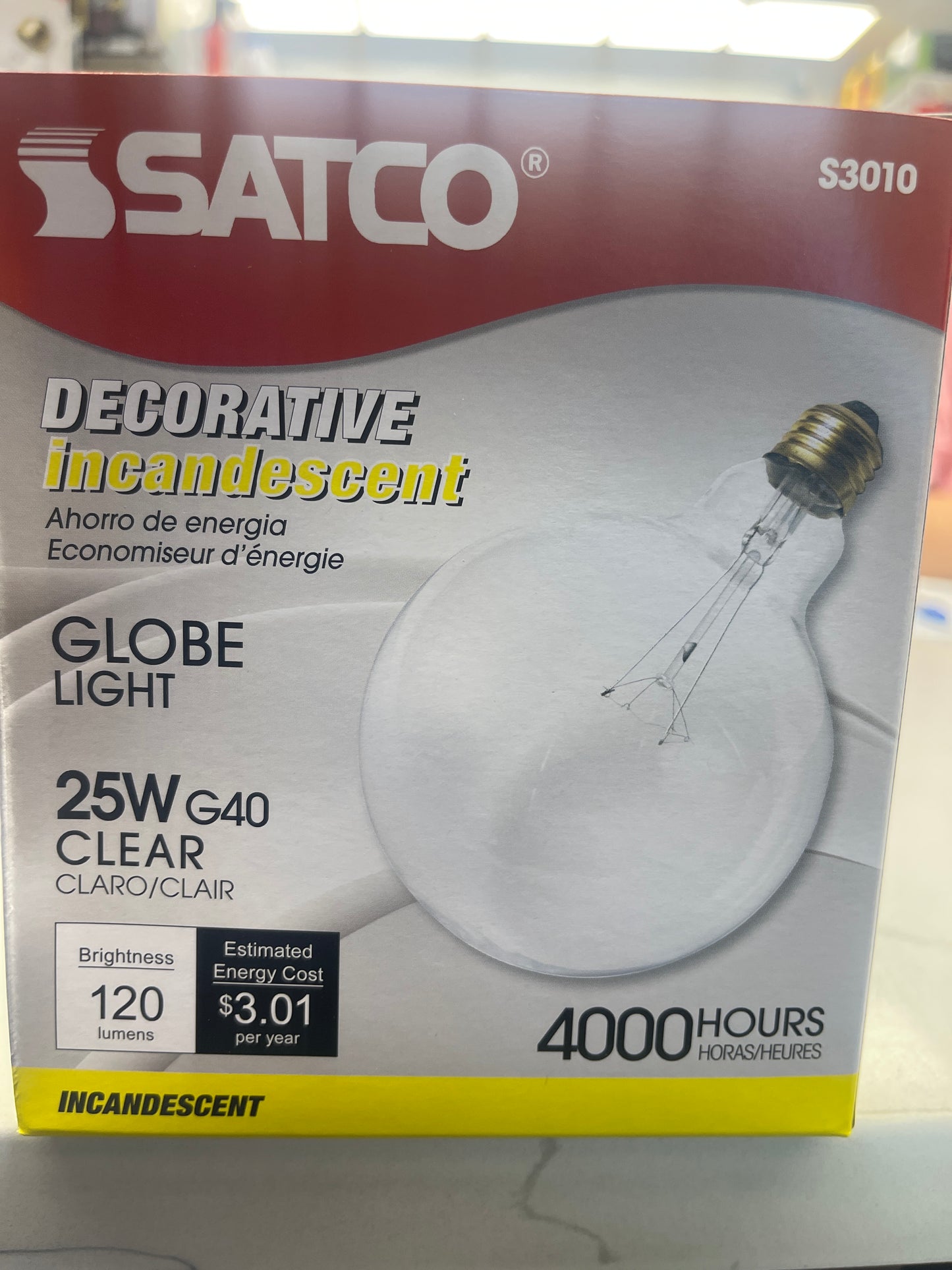 G40 25W Globe bulb Clear