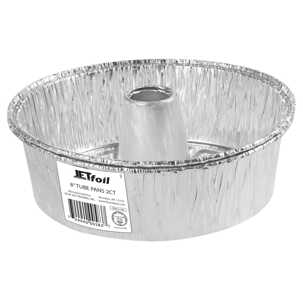 Round 8″ Deep w/ Tube Aluminum Pans (2 Count)