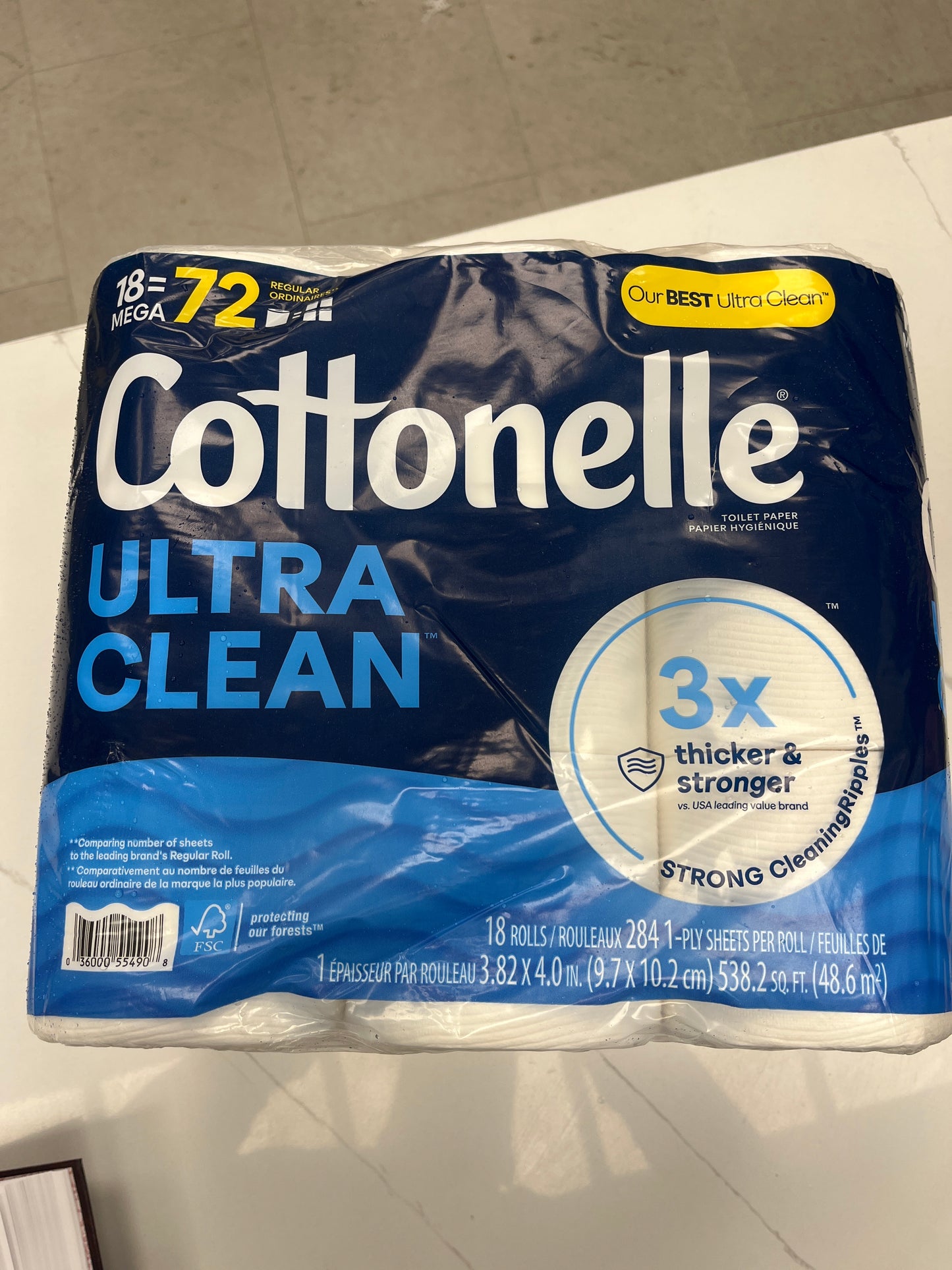Cottonelle 18 = 72 1 ply toilet paper