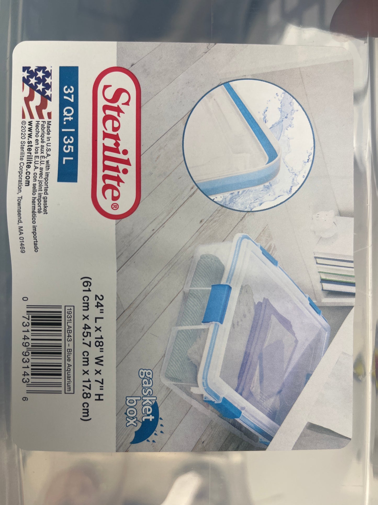 Storage bin 37 quarts