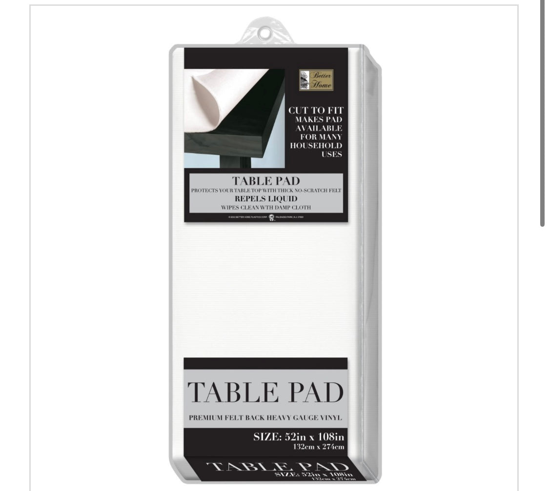 TABLE PAD – CUT TO FIT 52 x 108