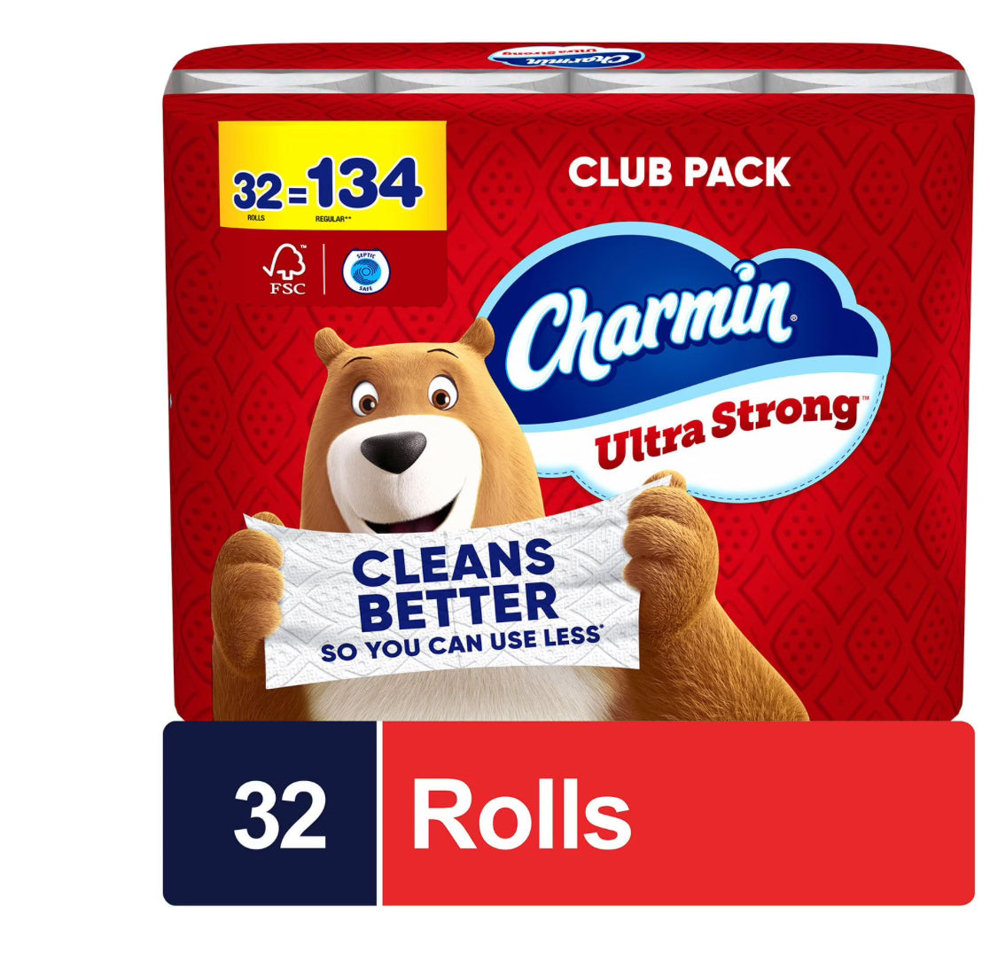 Charmin Ultra Strong 2-Ply Toilet Paper 32 rolls, 231 sheets/roll