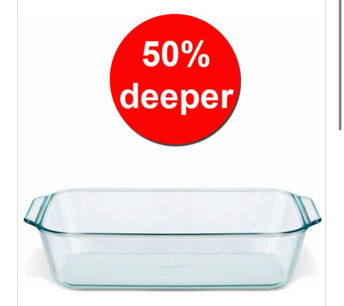PYREX-DEEP-RECT-OPEN BAKE DISH 3.1 QT – 7″x 11″