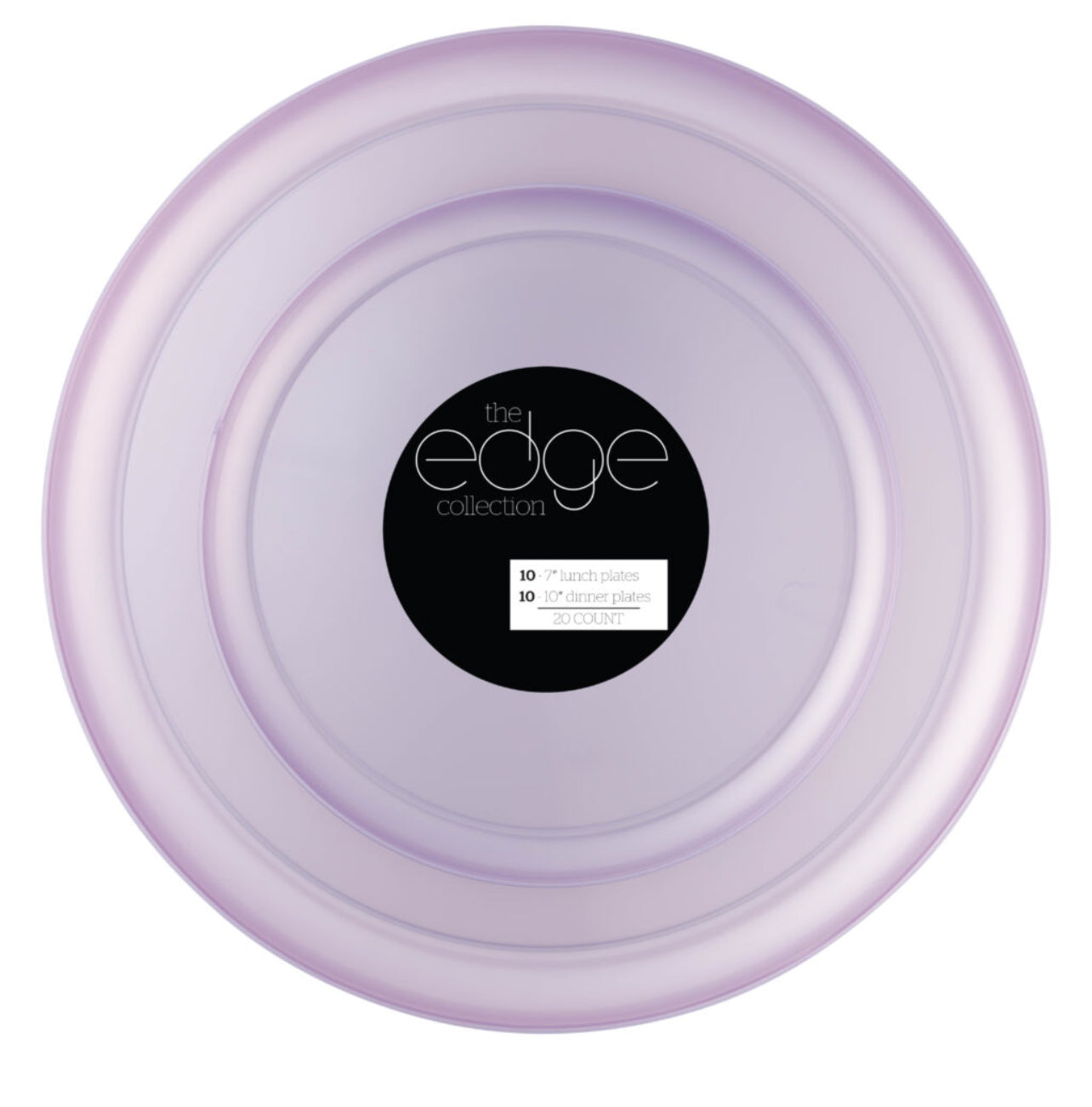Edge 7″ & 10″ Plates Lavender Pearl Combo