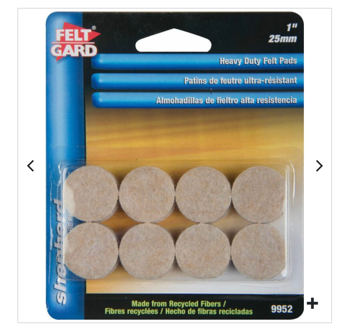 FELT GARD PADS-H.D.LIGHT BROWN #2 – 1″