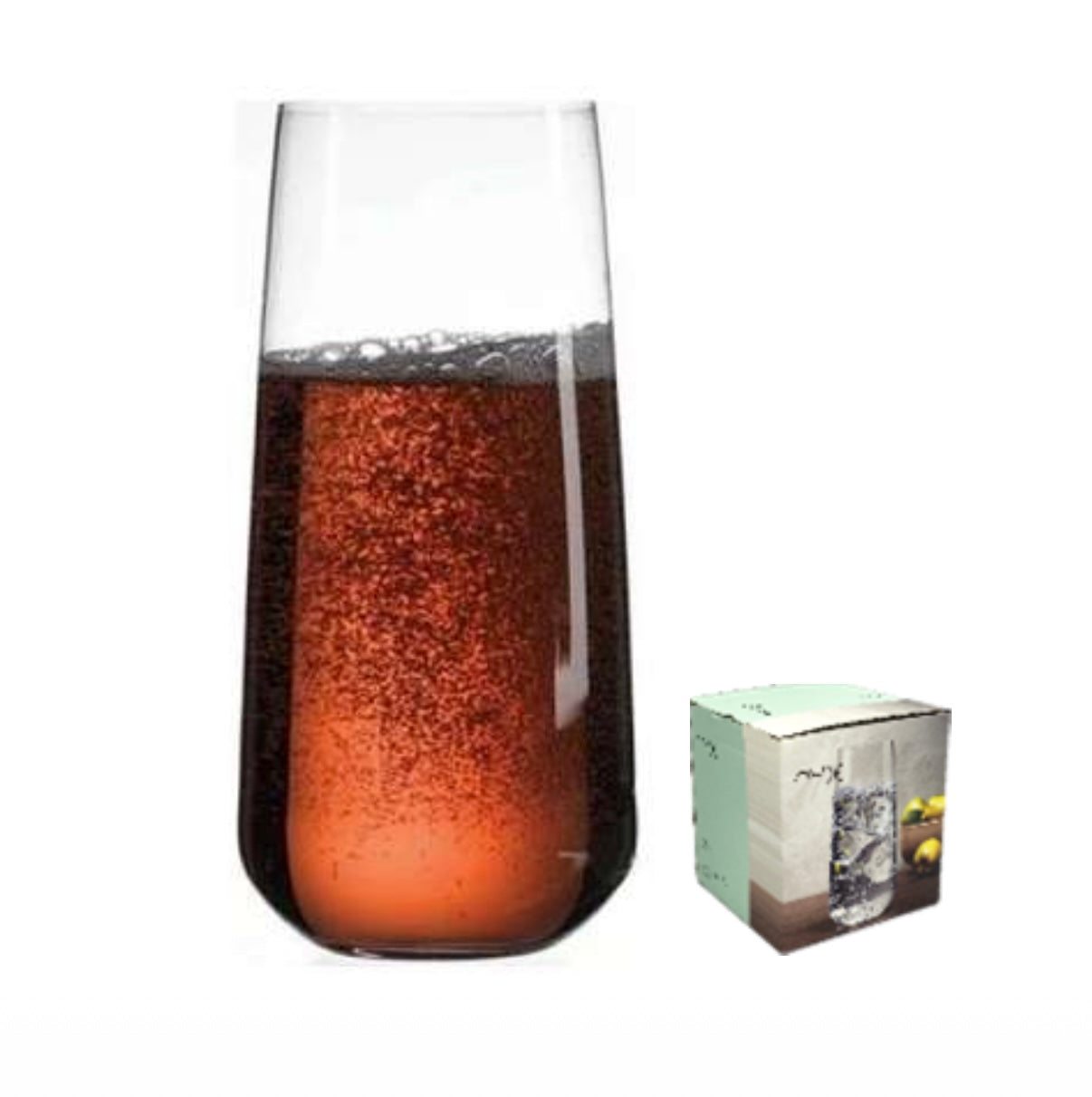 MIRAGE Glass tumblers 10oz 4pk