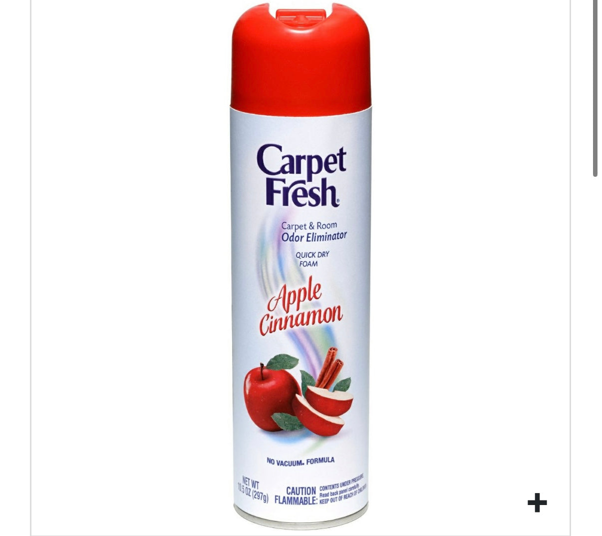 CARPET FRESH-NO VAC-10 oz FOAM APPLE CINNAMON