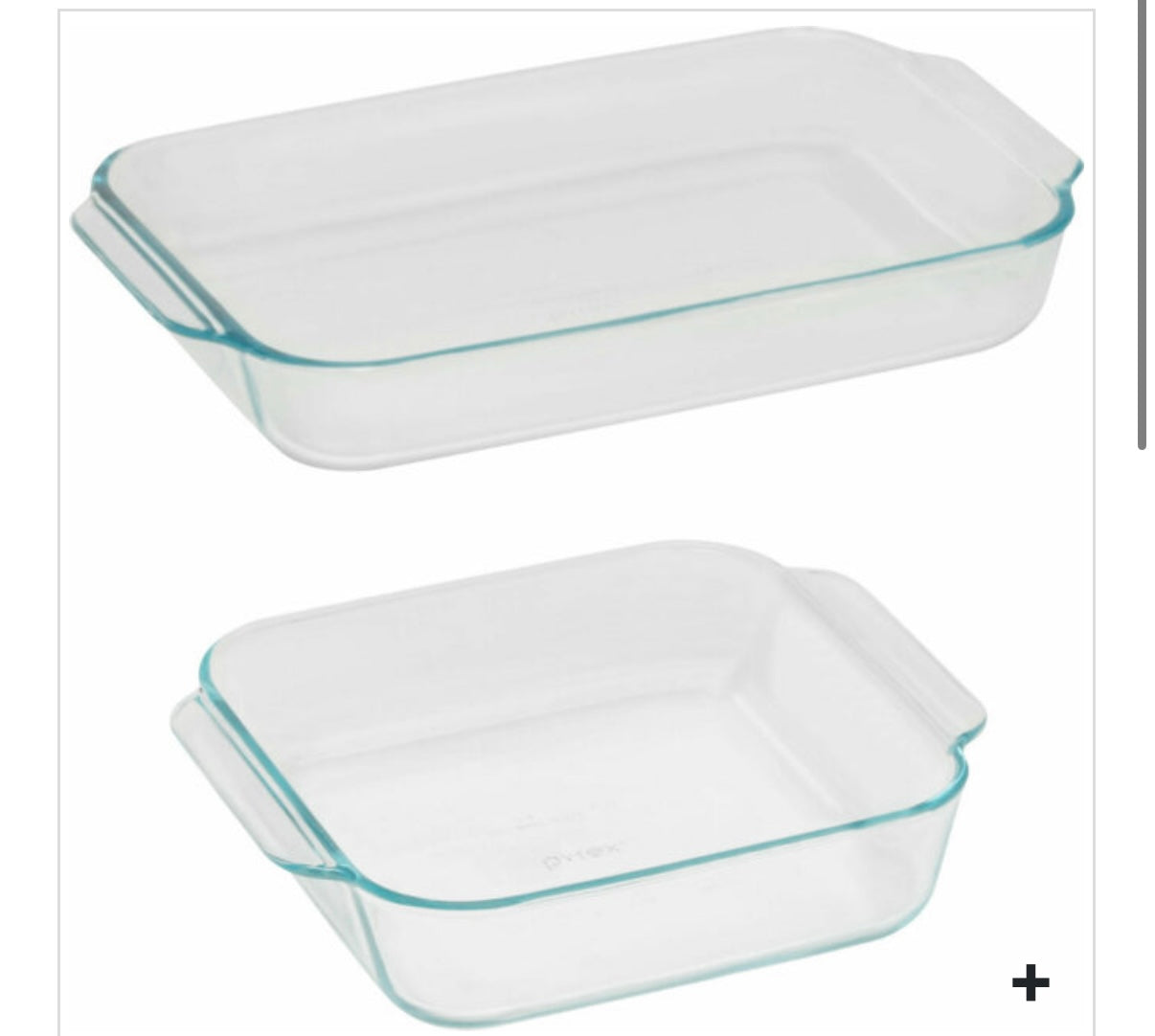 PYREX-VALUE PK-9×13 and 8″x8″ 3 qt & 2 qt