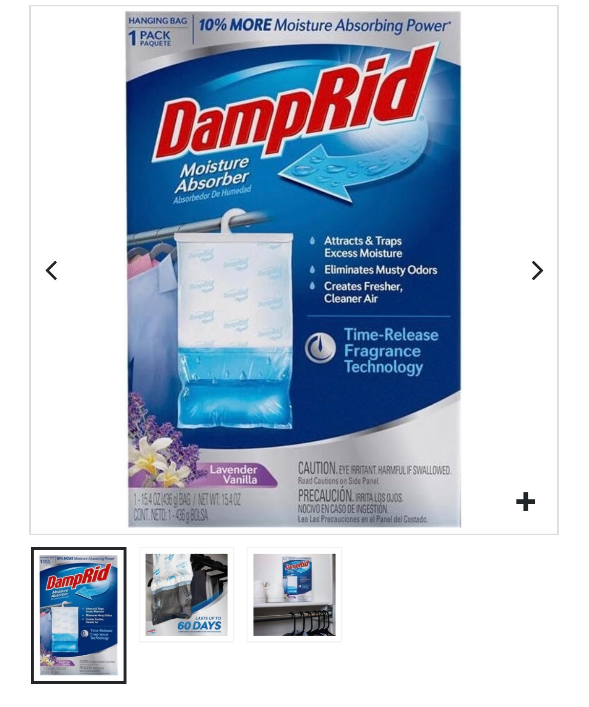 DAMPRID HANGING MOISTURE ABSRBR 1pk 15.4z – LAVENDER VANILLA