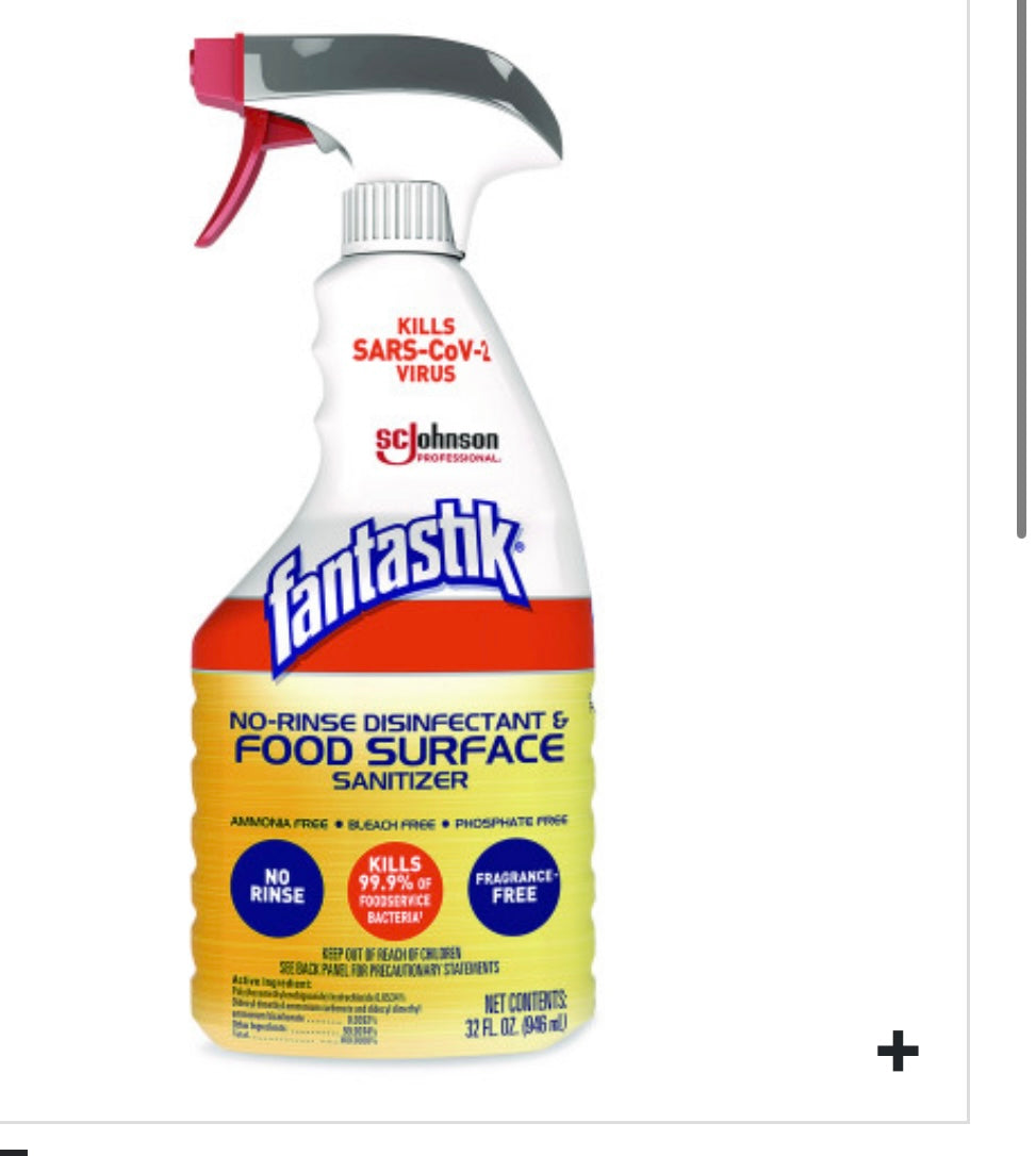 FANTASTIK 32oz – NO RINSE DISINFECTANT & SANITIZER – TRIGGER