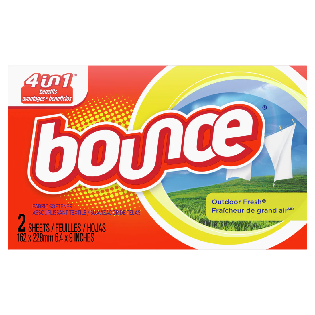 Bounce Outdoor Fresh Fabric Softener Dryer Sheets - 2ct