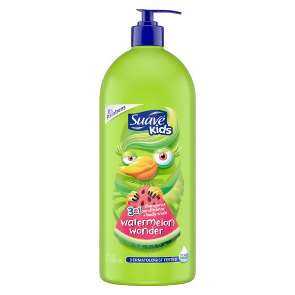 Suave 3 In 1 Shampoo Conditioner Body Wash Watermelon Wonder 700ML