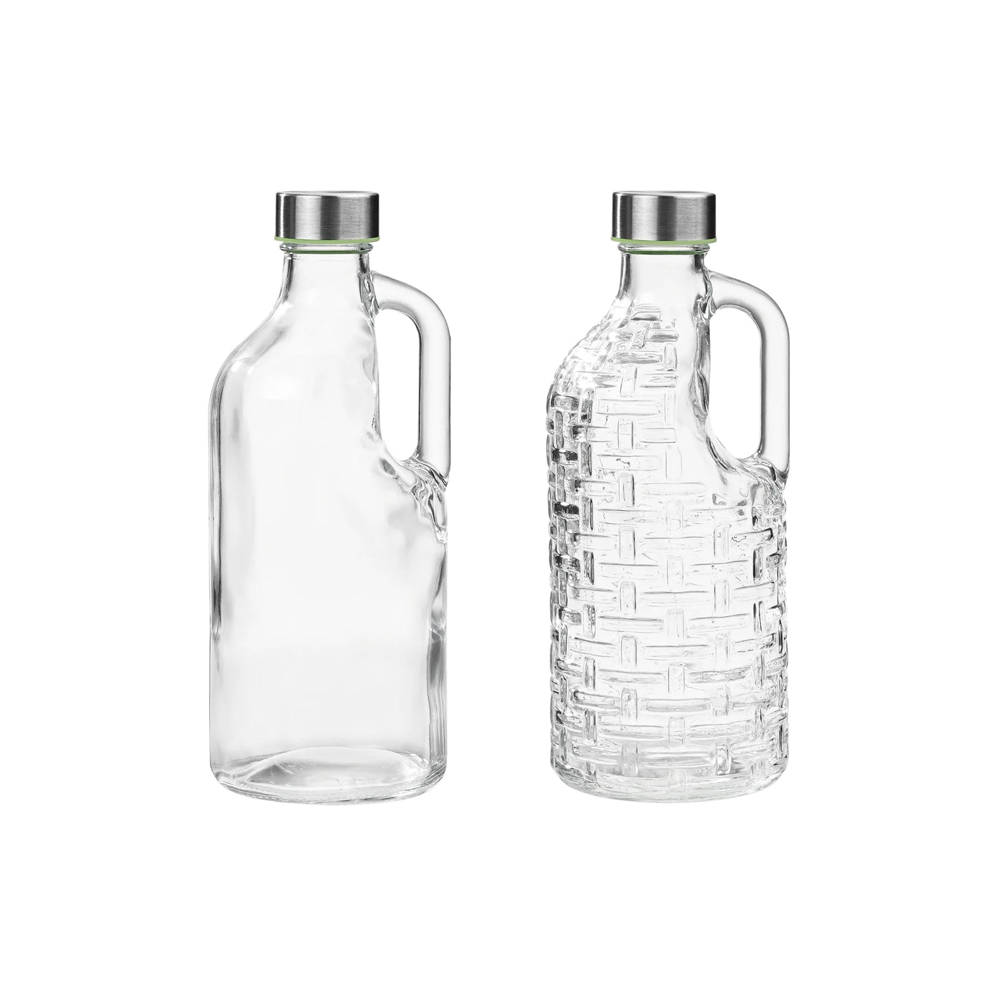 FOX RUN GLASS BOTTLE AND LID SET, SET OF 2, 39 OZ/1.15 LITER