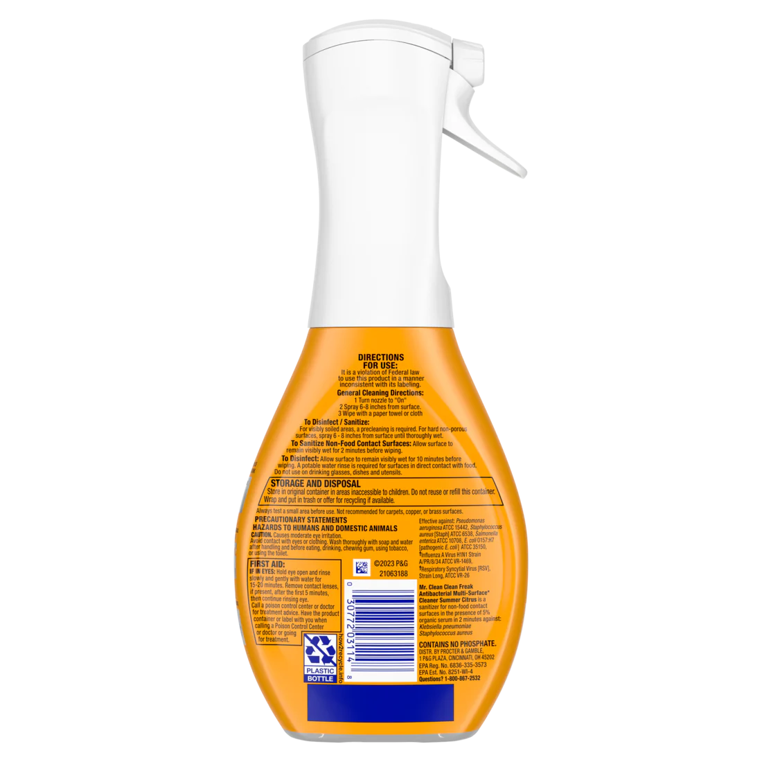 Mr. Clean Clean Freak All Purpose Cleaner Spray Multi-Surface Cleaning Ab Citrus - 16oz