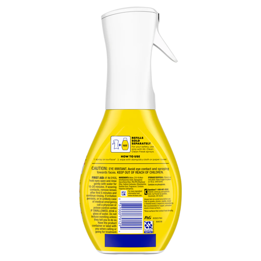 Mr. Clean Clean Freak All Purpose Cleaner Spray Multi-Surface Cleaning Lemon Zest Scent - 16oz