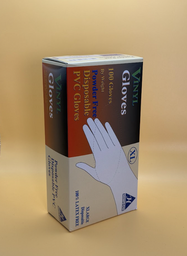 Vinyl gloves disposable size medium 100 pack