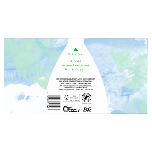 Puffs Plus Lotion Facial Tissue 1 Family Box 124 Tissues Per Box