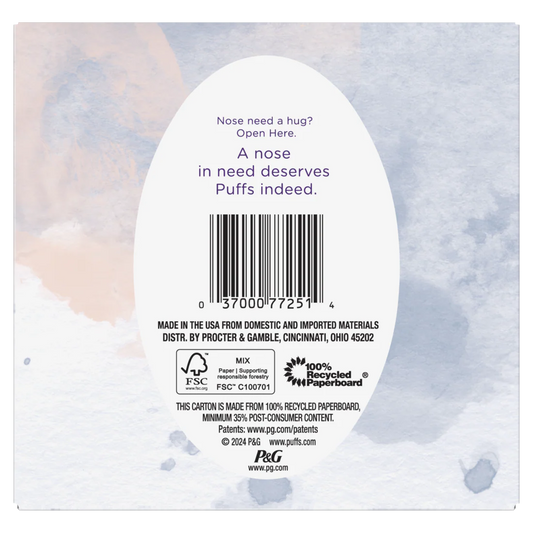 Puffs Ultra Soft Facial Tissues 1 Cube 48 Facial Tissues Per Box - 48ct