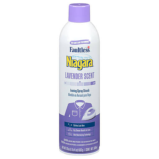 Faultless Niagara Lavender Scent Ironing Spray Starch 20 oz