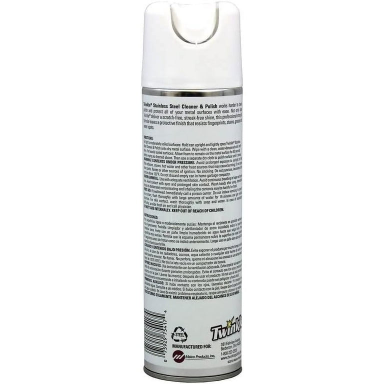 Twinkle Stainless Steel Cleaner & Polish, 17 Oz