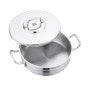 KORKMAZ ASTRA 2 low casserole stainless steel pot 3.5 LT 
