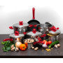 YBM home high-quality stainless steel pot set 13 piece cookware 