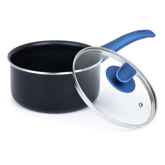 High quality sauce pan 2.5 quarts black handle