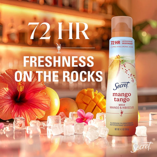 Secret Dry Spray Antiperspirant Deodorant for Women, Mango Tango, 4.1 oz