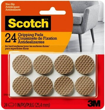 SCOTCH 1″ GRIPPING PADS-24/PK