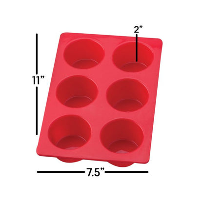Mrs. Anderson's Baking Silicone Muffin Pan, 6 Cup