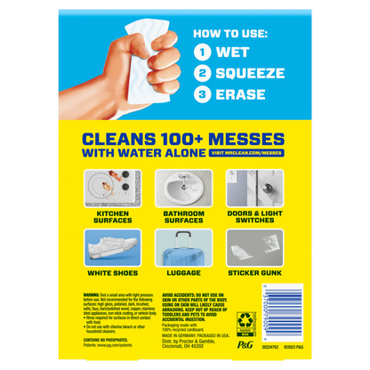 Mr. Clean Magic Eraser Sponge All Purpose Cleaner Cleaning Scrubber Wall Cleaner Original - 6ct