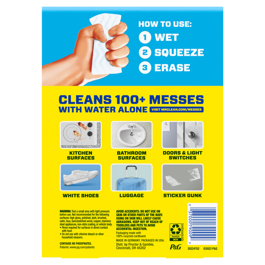Mr. Clean Magic Eraser Sponge All Purpose Cleaner Cleaning Scrubber Wall Cleaner Original - 6ct