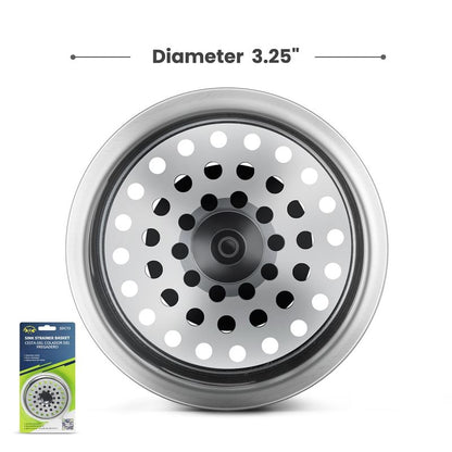 Stainless Steel Sink Strainer Basket W/Adjustable Post