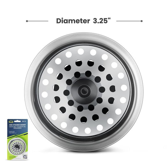 Stainless Steel Sink Strainer Basket W/Adjustable Post