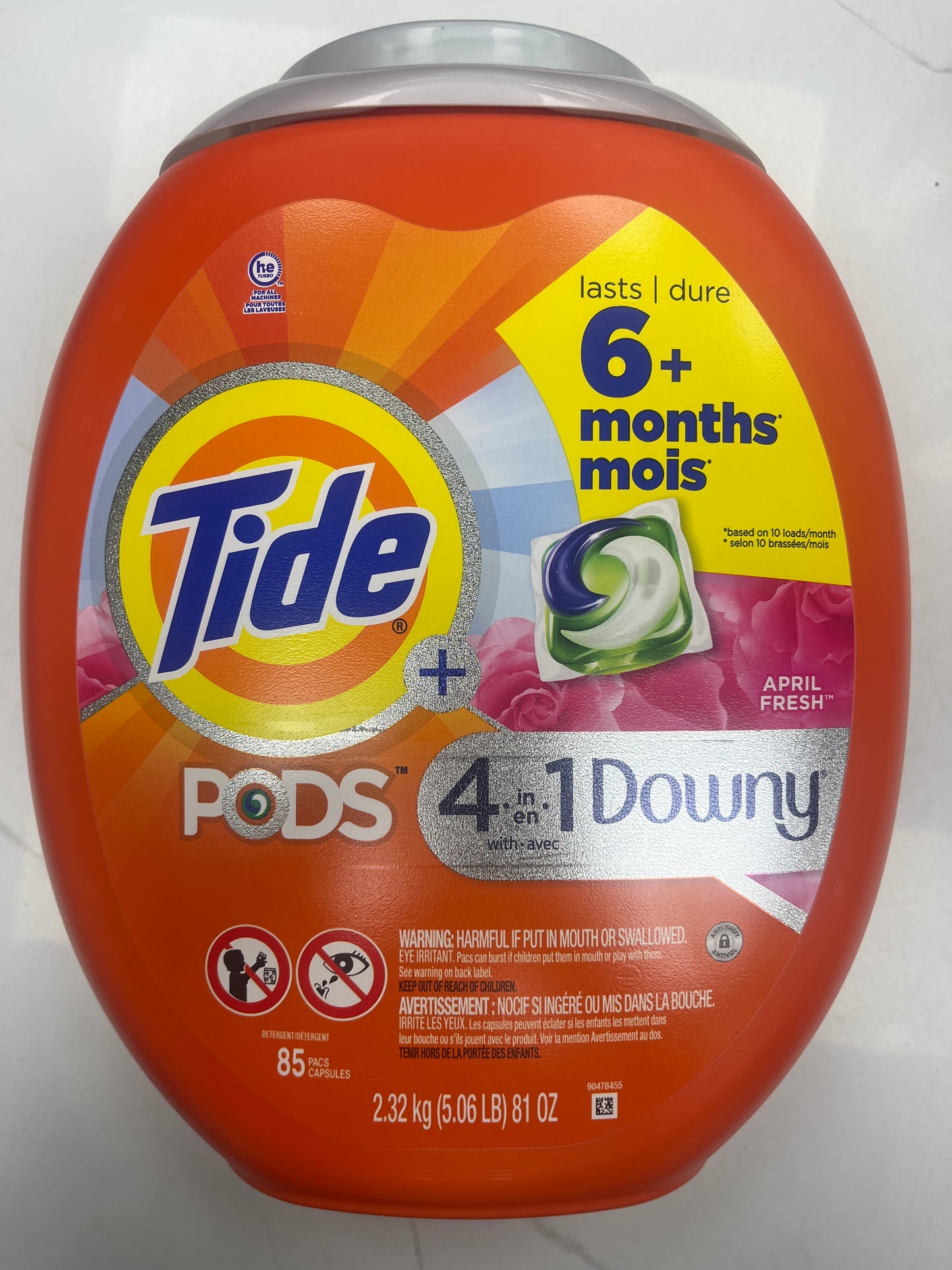Tide pods 4-in-1 Downy 85 packs