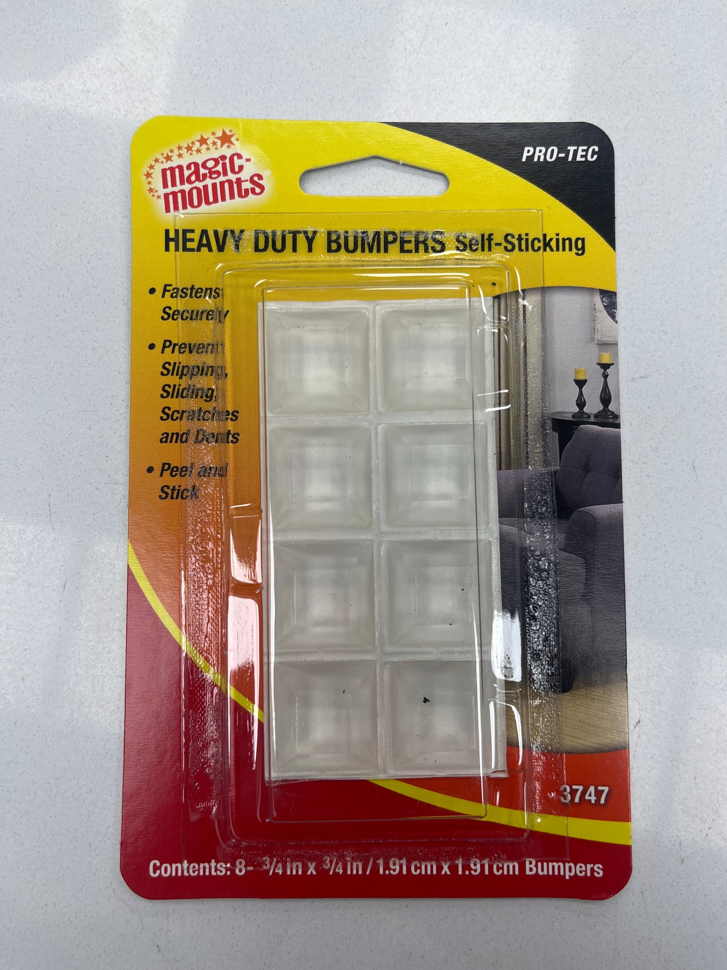 HD Bumpers CLR 3/4x3/4" 8pc