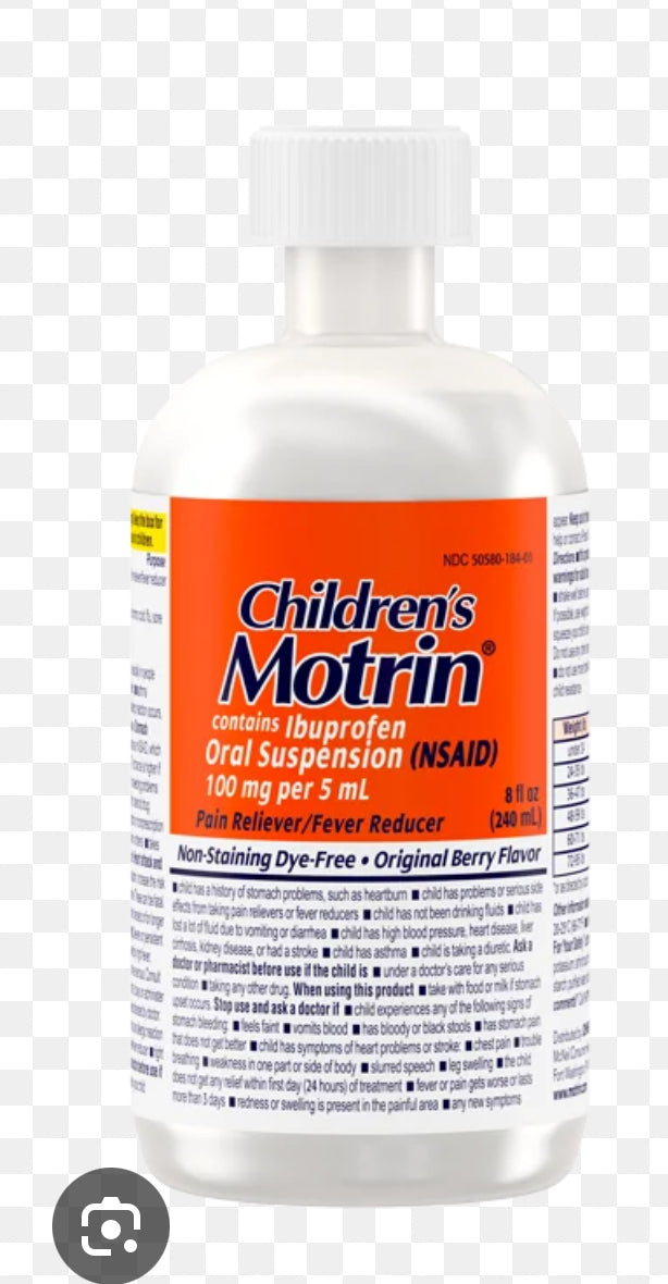 Children’s Motrin liquid 8 ounce ￼