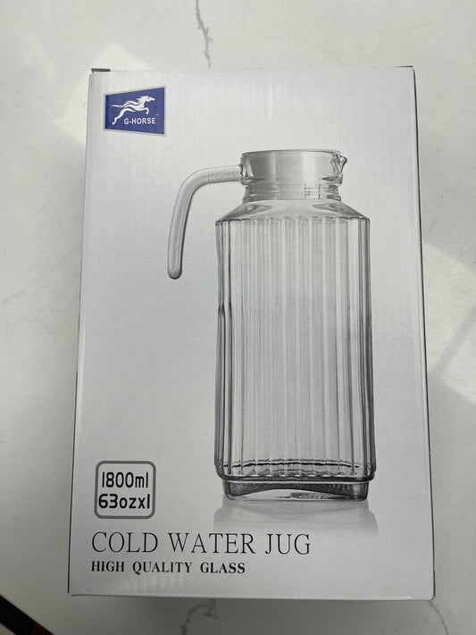 Cold water jug, high-quality glass