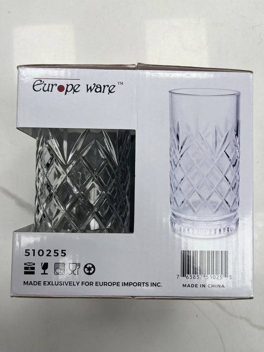 Glass cups 16oz 4pk