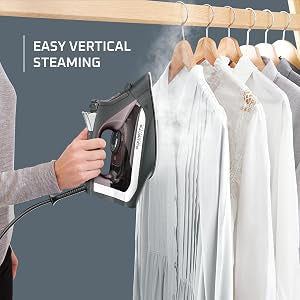 Rowenta Access Steam Iron, Clothes Iron with Steamer, Vertical Steaming, Maximum Steam Distribution, Anti-Drip Protection, Cinamon