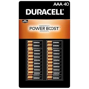 Duracell CopperTop AAA Alkaline Batteries - Long Lasting, All-Purpose Triple A Battery for Household and Business 40 Count