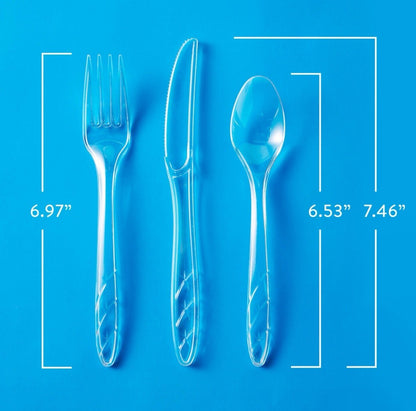 Member's Mark Clear Cutlery Combo Pack, Forks, Knives, Spoons (360 ct.)
