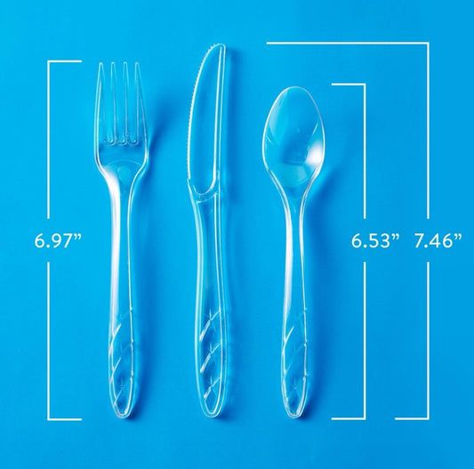 Member's Mark Clear Cutlery Combo Pack, Forks, Knives, Spoons (360 ct.)