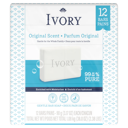 Ivory Gentle Bar Soap Original Scent 3.17oz - 12ct
