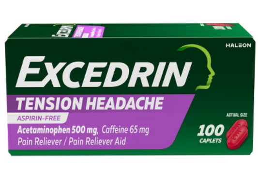 EXCEDRIN tension headache 100 capsules