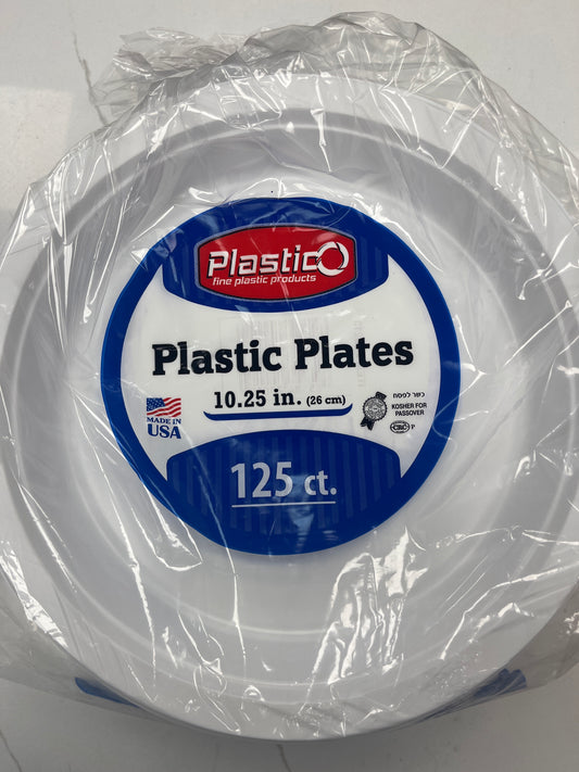 Plastic plates, 10.25"   125 pack