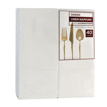 Linen Like Pocket Napkins 40 count