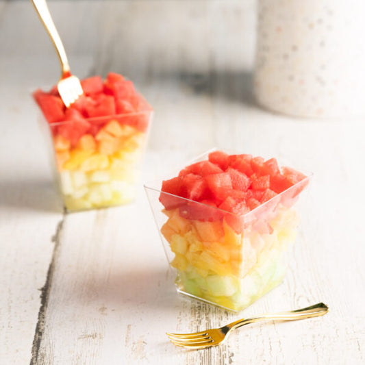MiniWare Clear Square Fruit Cups