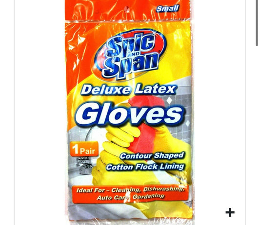 LATEX GLOVE-SPIC & SPAN YELLOW SMALL