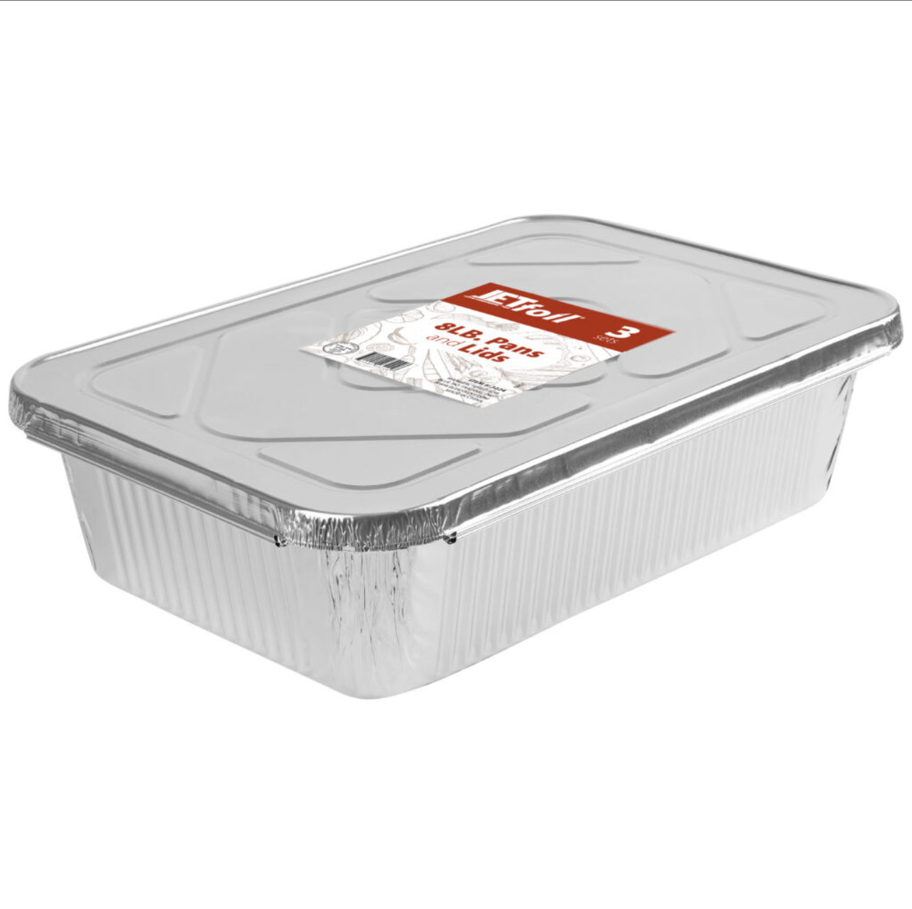 Aluminum pans and Lids 8LBS